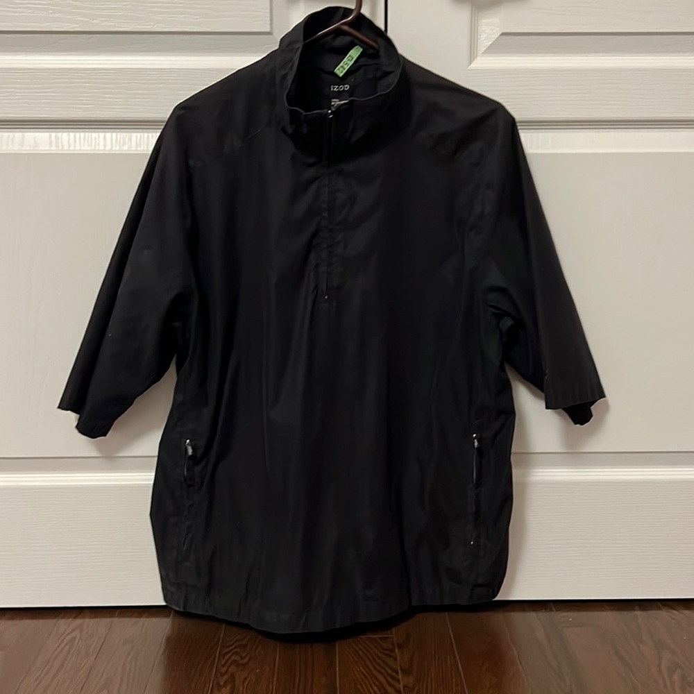 Izod Black Windbreaker Jacket